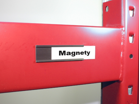 Magnetický štítek na regály - C profil 60 x 250 mm - 4 ks