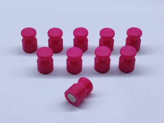 Magnet PIN 10x14 růžový 10ks