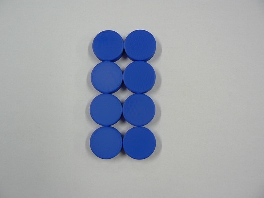 Magnety pro nástěnku a barvu - modrá sada 8 ks