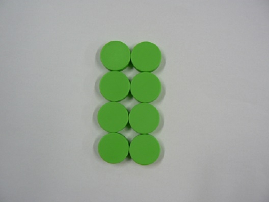 Magnety pro nástěnku a barvu - zelená sada 8 ks