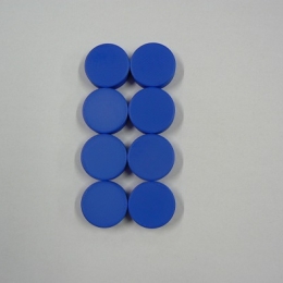Magnety pro nástěnku a barvu - modrá sada 8 ks